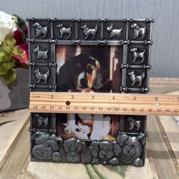 Vintage 3-D Dog Doggy Puppy Metal Frame New in Box - Picture 6 of 11